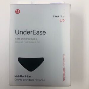 3 pack of lululemon mid-rise bikini underwear.